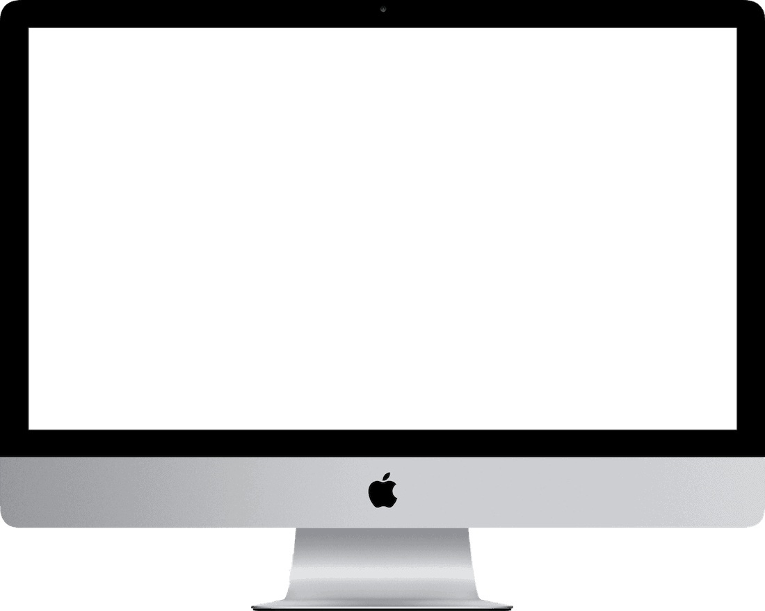 blank apple computer screen