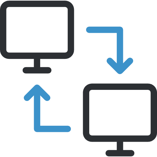 Transfer data between two computers