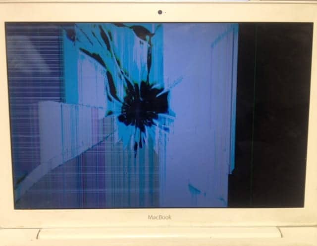 MacBook A1342 with Cracked LCD panel