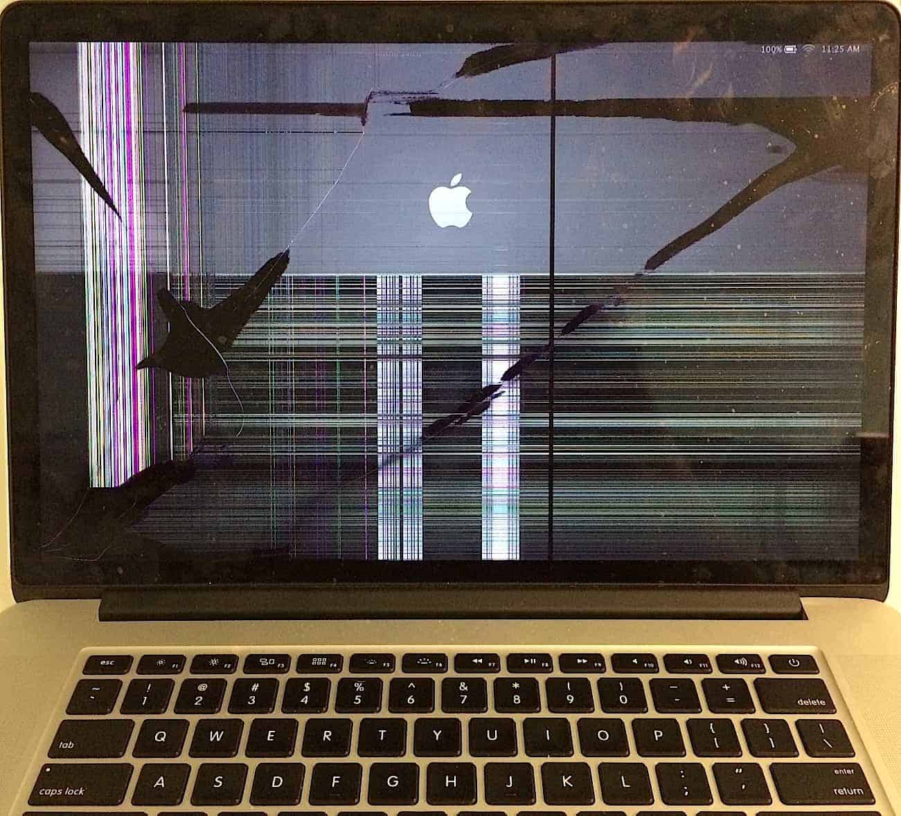 A1398 Retina MacBook pro with badly damaged display