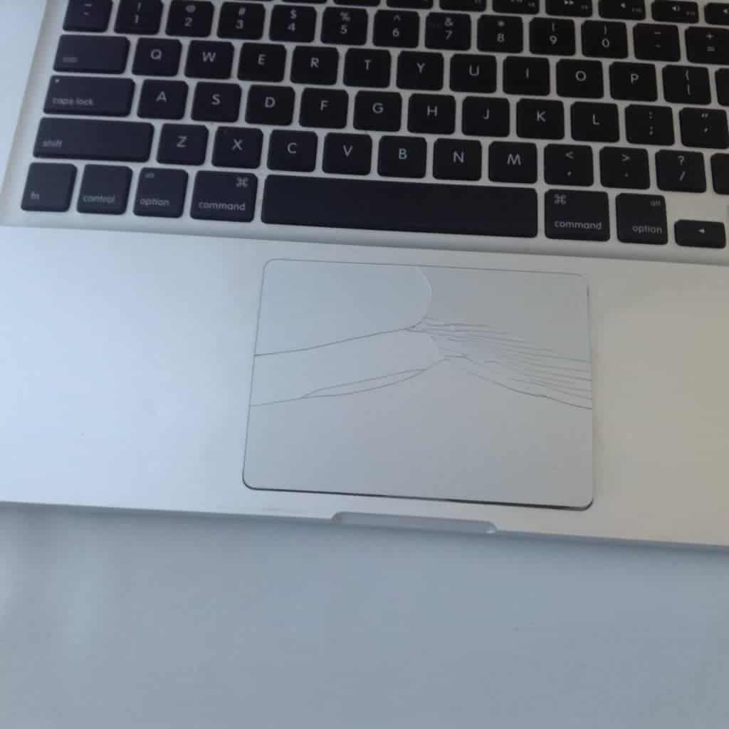 Trackpad lifted by swollen battery