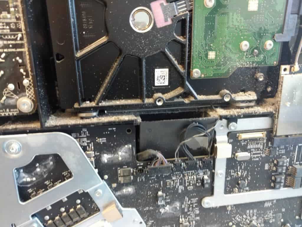 Dust on the inside of an iMac