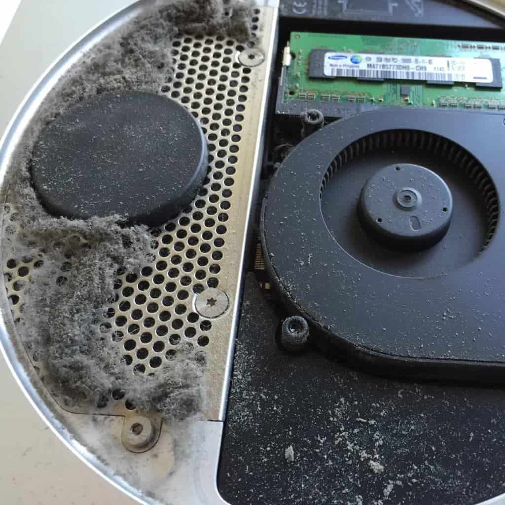 Dust piled inside MacMini