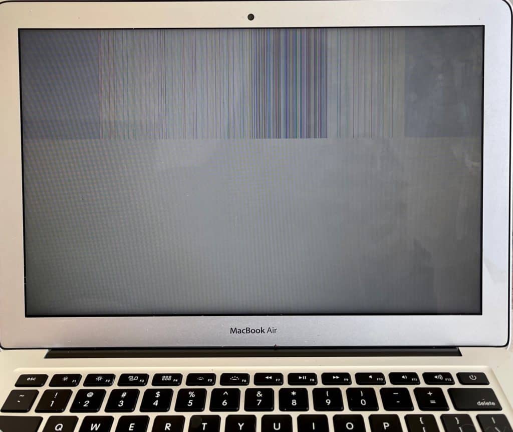 13 inch MacBook Air with Failed LCD panel on the screen